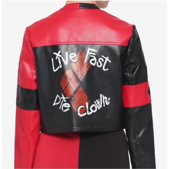 DC Comics Jackets & Blazers - DC Comics The Suicide Squad Harley Quinn Live Fast Die Clown Jacket Medium